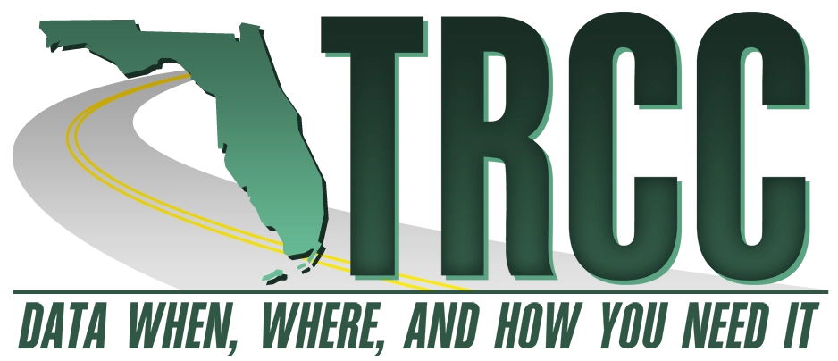Traffic Records Coordinating Committee Logo: Data when, where, and how you need it